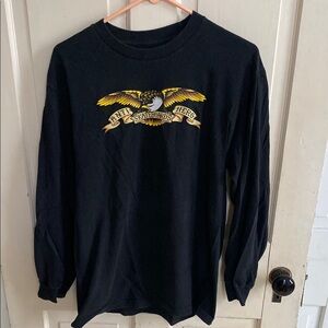 Anti Hero Skateboards Black Long Sleeve with Eagle Graphic